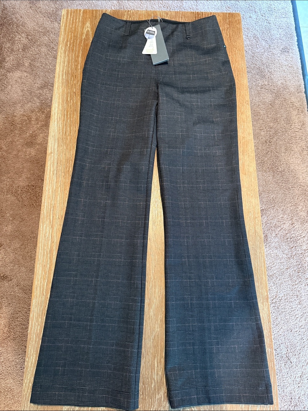 NWT Lyssé Petra Patterned Baby Bootcut Trousers Plaid Size M Style 2906